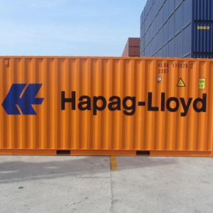 20 Fuß Seecontainer Orange - Erstreise Neuwertig